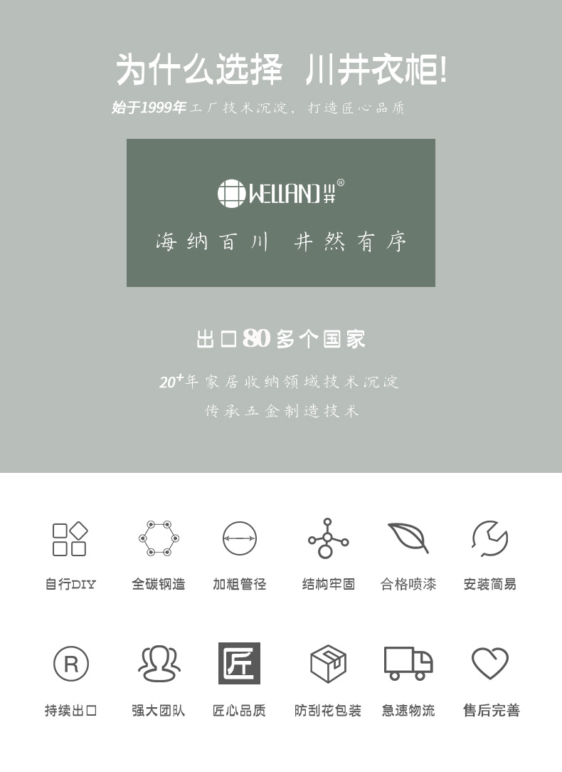 金屬碳鋼線網簡易衣櫥架布衣柜-川井 (1)