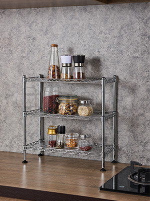 三層網格桌面置物架