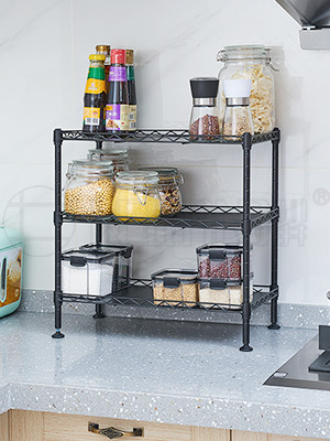 三層網格桌面置物架