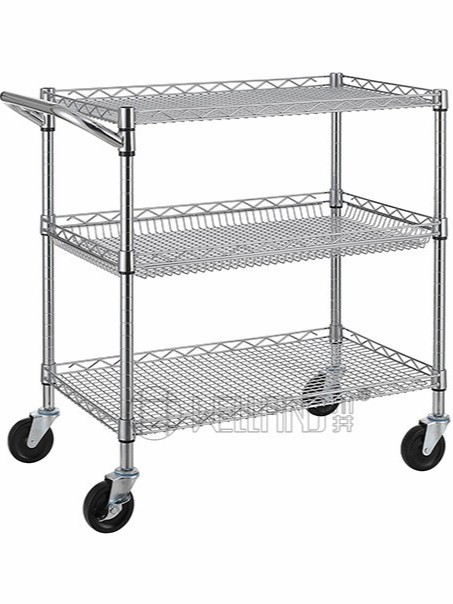 金屬方格網小推車揀貨車 金屬方格網小推車揀貨車