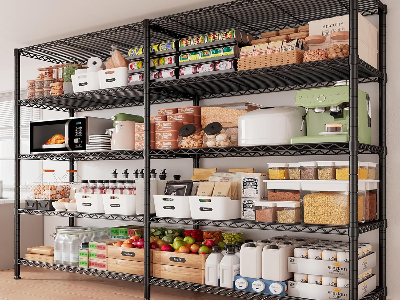 五層多功能噴粉黑色聯排架成功案例分享