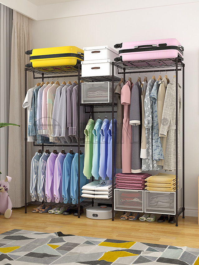 組合式臥室衣櫥架 大容量掛衣架衣柜 宿舍公寓小空間衣帽間 中山常勝